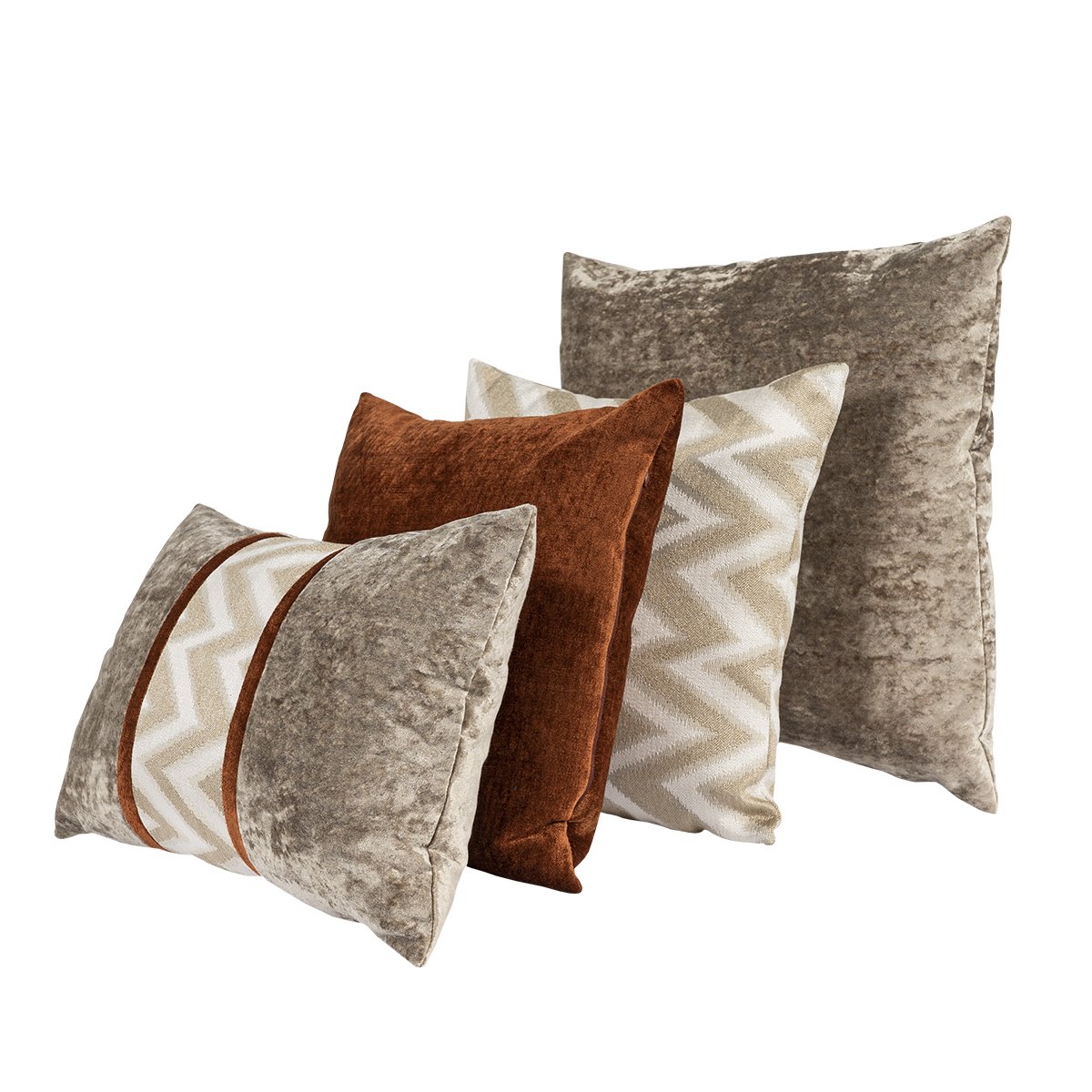 Pillow Concealed Stitched 45x45 Beige Patterned2