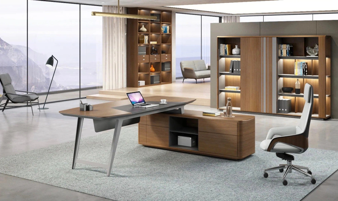 כסא מנהלים מעוצב עור ועץ FK005 – תמונה 4