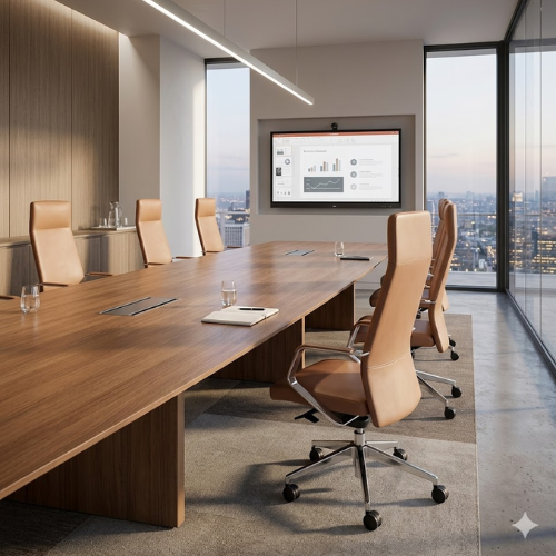 כסא מנהלים חום אלגנטי A1811