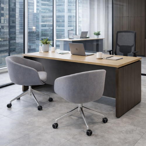 כיסא ישיבות אפור יוקרתי NU-20HC