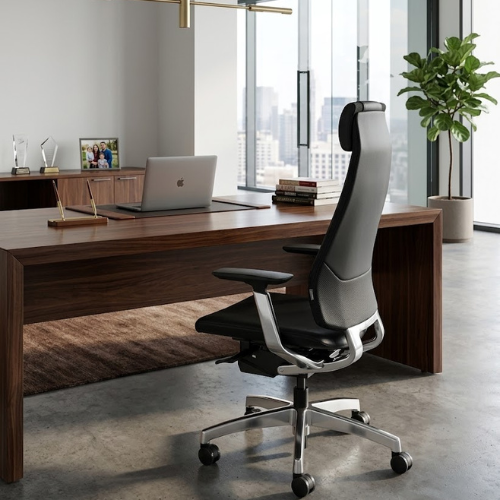 כסא משרדי מרופד Genidia עור