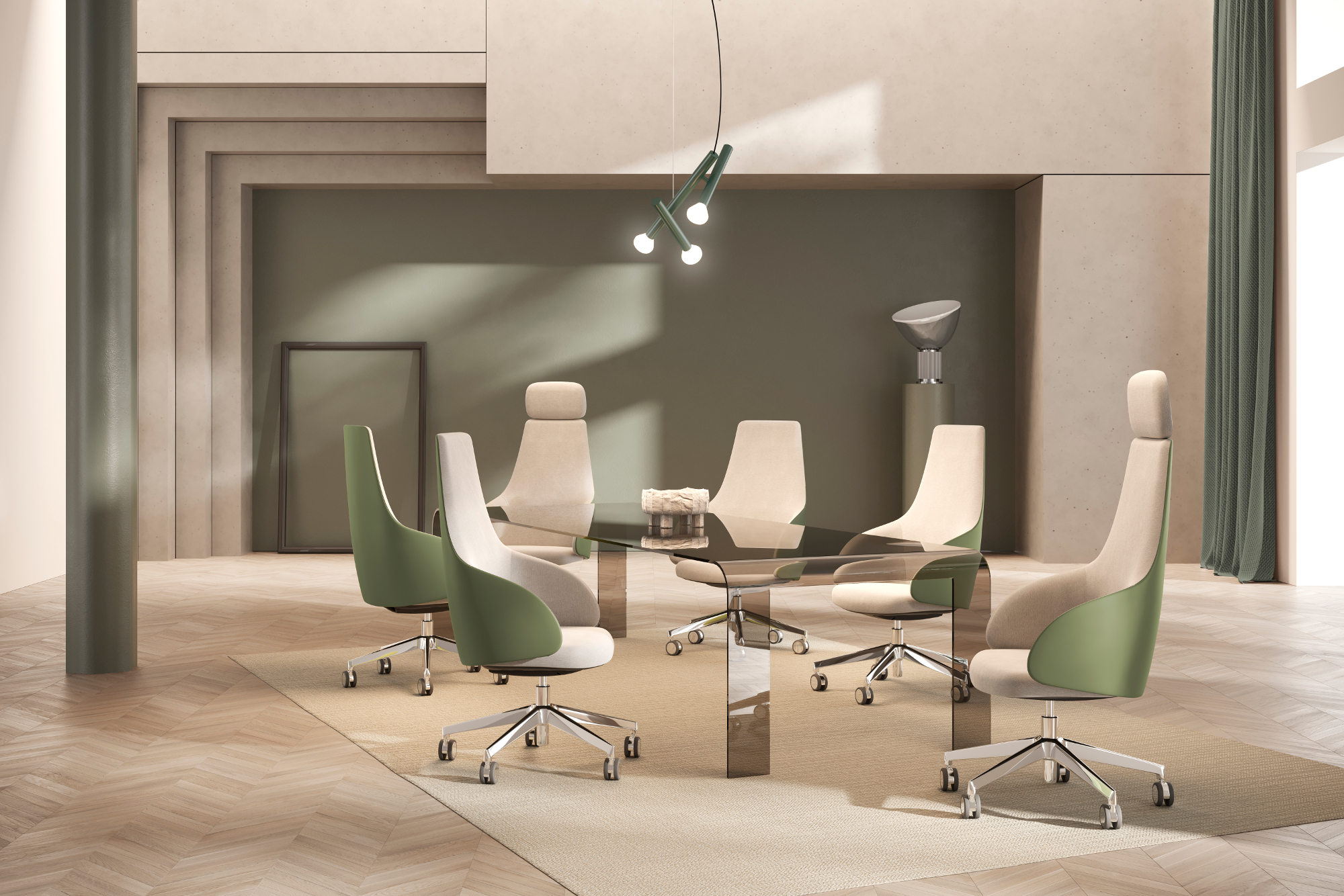 כסא מנהלים אפור Kontea