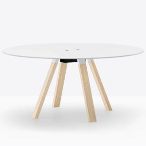 שולחן עגול אלגנטי לבן Arki Table ARK 2