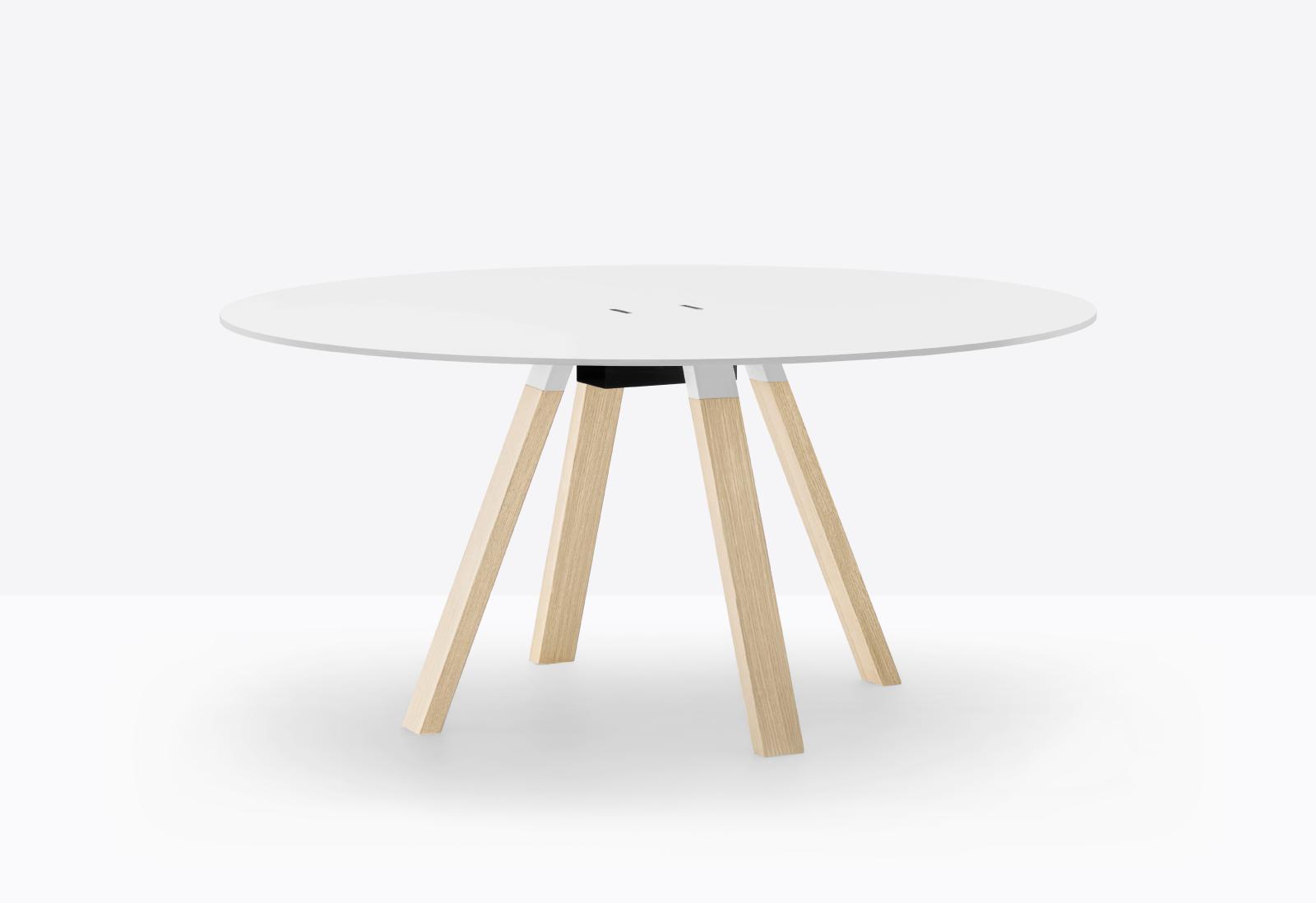 שולחן עגול אלגנטי לבן Arki Table ARK 2