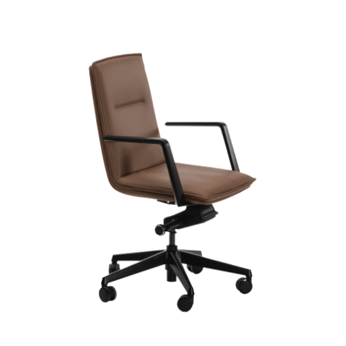כסא משרדי יוקרתי חום- B1819 – תמונה 2
