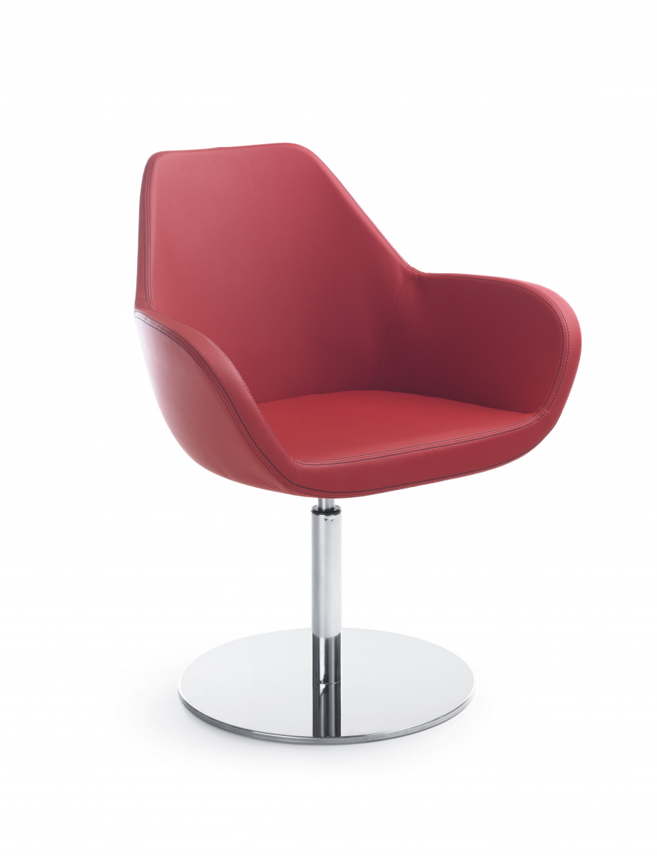 כסא אורח אלגנטי אדום Fan-10R