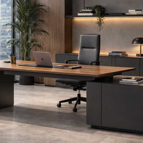 כסא משרדי אלגנטי שחור - B1819