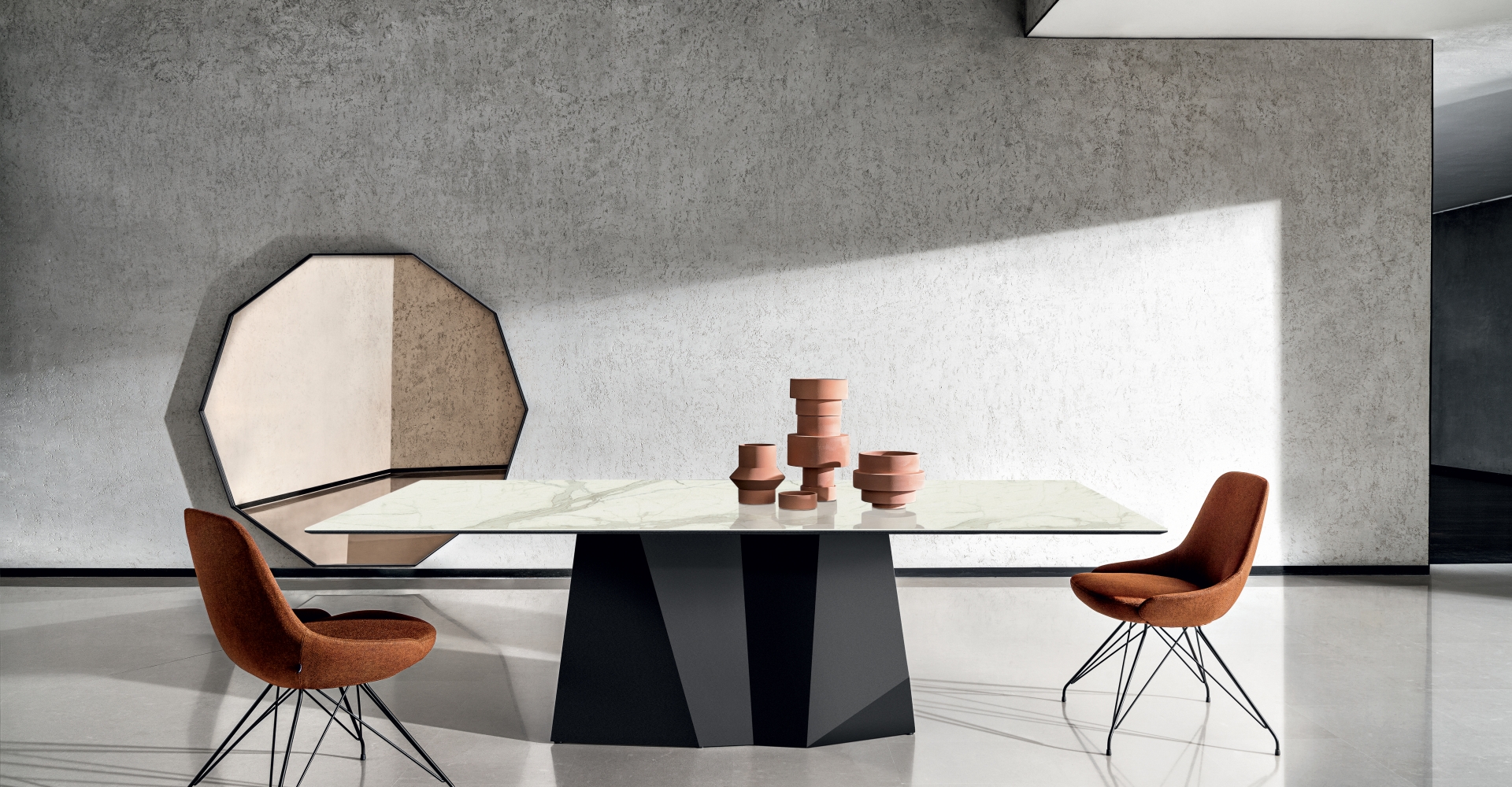 שולחן לחדר ישיבות יוקרתי שחור Grandeod